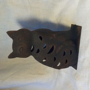 Metal cat kitty tea light candle holder. RTX